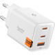 Φορτιστής Spigen EE473EU Essential GaN Pro Γρήγορος Τοίχου / Αντάπτορας με 1 x USB-A / 2 x Type-C 47W - White (ACH09464)