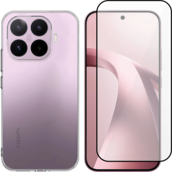 Θήκη & Tempered Glass Xiaomi 17T Vivid Set TPU Case Σετ Διάφανη Σιλικόνης & Full Face Αντιχαρακτικό Γυαλί Προστασίας Οθόνης - Transparent / Black (VIVGGS000071)