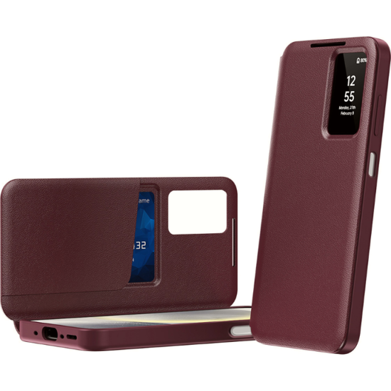 Θήκη Samsung Galaxy A17 / A26 Techsuit SmartView Series Flip με Ενεργό Πορτάκι - Red (5949419336230)