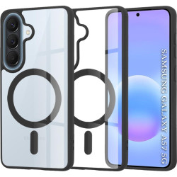 Θήκη Samsung Galaxy A57 Techsuit MagSafe Pro Σκληρή Διάφανη με MagSafe - Black (5949419367005)