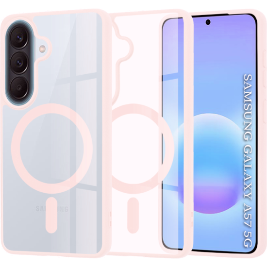 Θήκη Samsung Galaxy A57 Techsuit MagSafe Pro Σκληρή Διάφανη με MagSafe - Nude Pink (5949419366992)