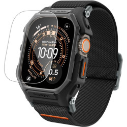 Θήκη & Tempered Glass Apple Watch Ultra 3 / Ultra 2 / Ultra 1 49mm Spigen Lite Fit Pro & Screen Protector Σετ Unibody με Λουράκι - Matte Black (ACS11415)