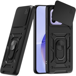 Θήκη Realme 16 Pro Techsuit CamShield Ανθεκτική με Κάλυμμα για την Κάμερα & Μεταλλικό Ring Holder - Black (5949419361751)