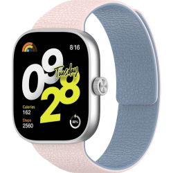 Λουράκι Xiaomi Smart Band 9 Pro / 8 Pro / Redmi Watch 6 / 5 / 4 Techsuit Watchband W016 Μαγνητικό Σιλικόνης - Pink / Blue (5949419340978)