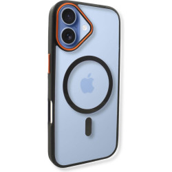 Θήκη iPhone 16 Bodycell DualTone Hybrid Case Διάφανη Σκληρή με MagSafe & TPU Bumper - Black (5206015086441)