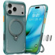 Θήκη iPhone 17 Pro Max Torras Ostand Spin Air Ανθεκτική Ημιδιάφανη με MagSafe & KickStand - Glacier Sprint (6938075615307)
