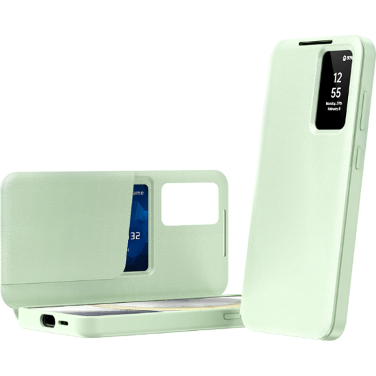 Θήκη Samsung Galaxy S25 FE Techsuit SmartView Series Flip με Ενεργό Πορτάκι - Green (5949419336186)