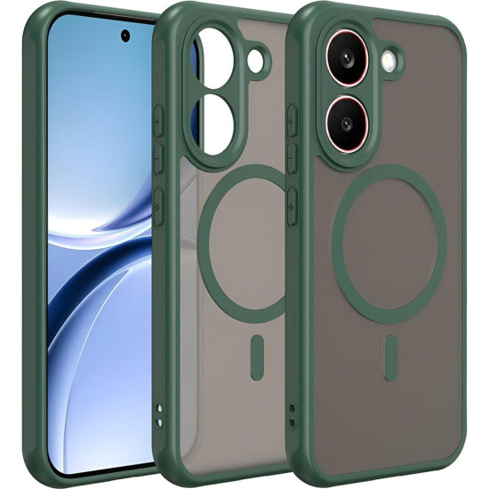Θήκη Xiaomi Poco X8 Pro Techsuit HaloFrost II MagSafe Σκληρή Ημιδιάφανη με MagSafe - Green (5949419369283)