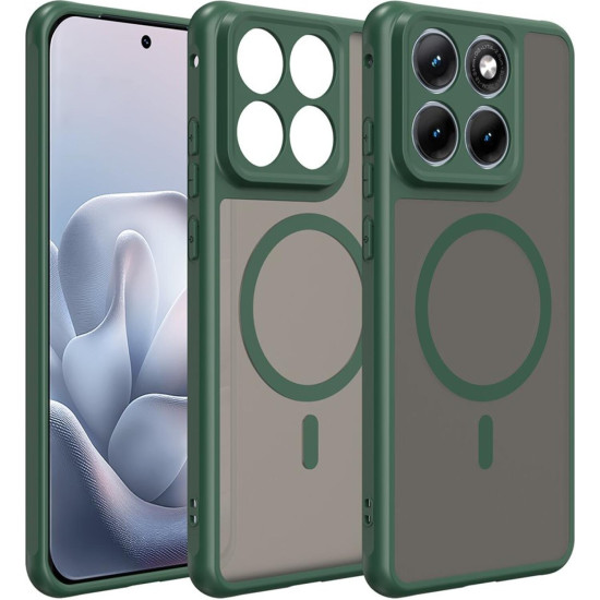 Θήκη Motorola Edge 70 Fusion Techsuit HaloFrost II MagSafe Σκληρή Ημιδιάφανη με MagSafe - Green (5949419367425)