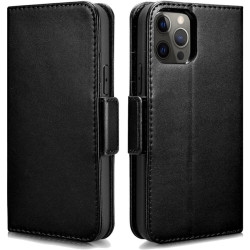 Θήκη iPhone 12 Pro Max iCarer Leather Detachable 2 in 1 Haixing Wallet Δερμάτινο Πορτοφόλι με RFID - Black (WMI1214-BK)