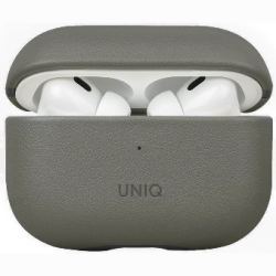 Θήκη AirPods Pro 2nd Gen Uniq Lyden Duo Series Premium Σκληρή από Vegan Δέρμα με Λουράκι Χειρός - Rhino Grey / Black (UNIQ-AIRPODSPRO2-LDSRGRYBLK)