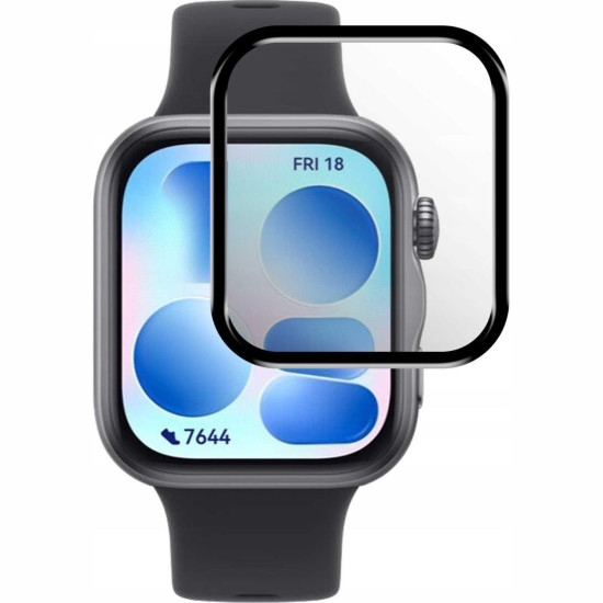 Hybrid Glass Huawei Watch Fit 5 Spacecase Smartwatch Αντιχαρακτικό Προστατευτικό Υβριδικό Οθόνης - Black (5905719141417)