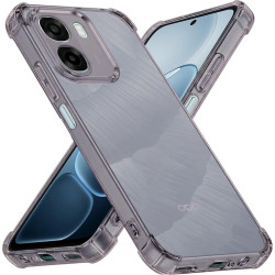 Θήκη Oppo A6x Techsuit Shockproof Clear Silicone Σιλικόνης - Smoke Black (5949419366527)