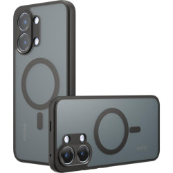 Θήκη Xiaomi Poco X8 Pro Max Techsuit PureFrost Σκληρή Ημιδιάφανη με MagSafe - Frosted Black (5949419366381)
