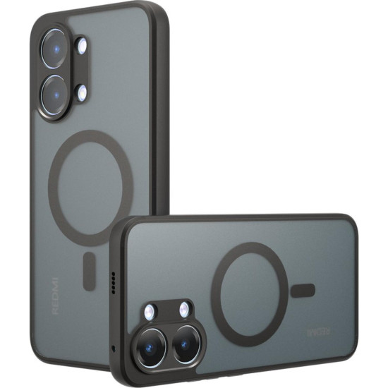 Θήκη Xiaomi Poco X8 Pro Max Techsuit PureFrost Σκληρή Ημιδιάφανη με MagSafe - Frosted Black (5949419366381)