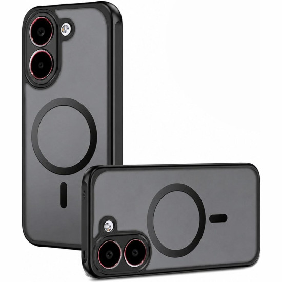 Θήκη Xiaomi Poco X8 Pro Techsuit PureFrost Σκληρή Ημιδιάφανη με MagSafe - Frosted Black (5949419366404)
