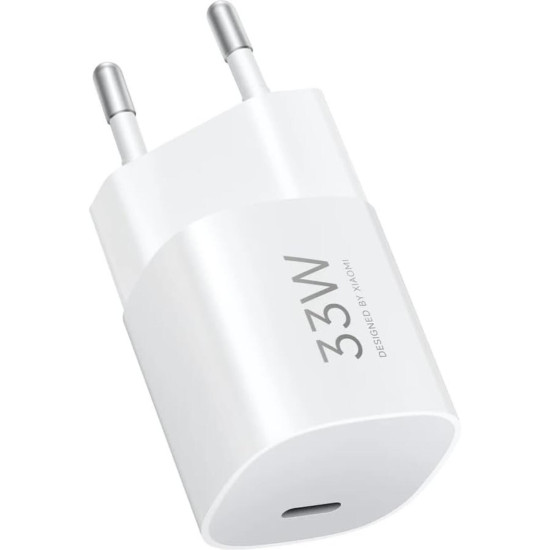 Φορτιστής Official Xiaomi Nano Power Adapter Γρήγορος Ταξιδιού / Αντάπτορας με 1 x Type-C 33W - White (BHR087LEU)