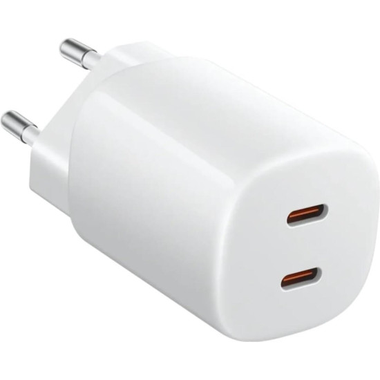Φορτιστής Official Xiaomi Nano Turbo Power Adapter Γρήγορος Ταξιδιού / Αντάπτορας με 2 x Type-C 45W - White (BHR087OEU)