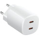Φορτιστής Official Xiaomi Nano Turbo Power Adapter Γρήγορος Ταξιδιού / Αντάπτορας με 2 x Type-C 45W - White (BHR087OEU)