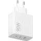 Φορτιστής Official Xiaomi Hyper Charge Γρήγορος Ταξιδιού / Αντάπτορας με 1 x USB-A / 2 x Type-C 90W - White (BHR087MEU)