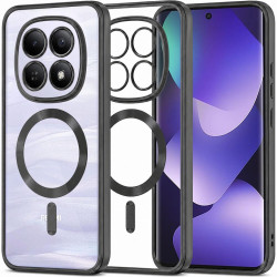 Θήκη Xiaomi Redmi Note 15 / Poco M8 Techsuit Luxury Crystal Διάφανη Σιλικόνης με MagSafe - Black (5949419368170)