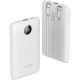 PowerBank Veger C11 με Ενσωματωμένα Καλώδια 1 x Type-C / 1 x Lightning και Θύρα 1 x USB-A 10.000mAh 22.5W - White (6970453559872)