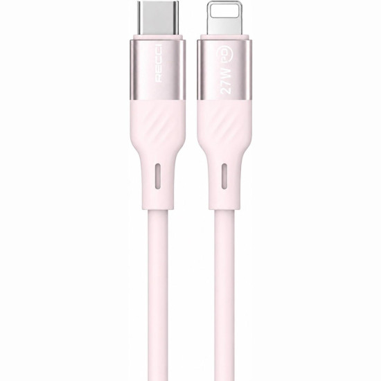 Καλώδιο Recci RS22CL Type-C σε Lightning Φόρτισης & Μεταφοράς Δεδομένων 150cm 27W - Pink (6955482529171)