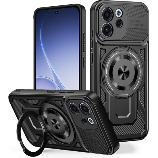 Θήκη Oppo Reno15 F / 15 FS Techsuit RuggedCam Ανθεκτική με KickStand & MagSafe - Black (5949419357068)