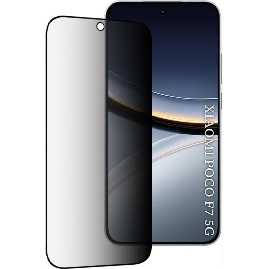 Tempered Glass Xiaomi Poco F7 Techsuit 111D Privacy Full Glue Full Face Αντιχαρακτικό Γυαλί Προστασίας Απορρήτου Οθόνης - Black (5949419370821)