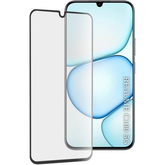 Tempered Glass Realme C100 5G Techsuit 111D Full Glue Full Face Αντιχαρακτικό Γυαλί Προστασίας Οθόνης - Black (5949419369498)