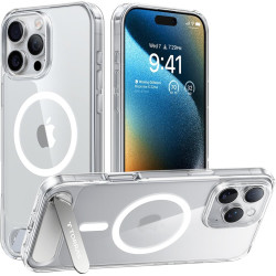 Θήκη iPhone 16 Pro Torras Pstand Ανθεκτική με MagSafe & KickStand - Clear (6970592330417)