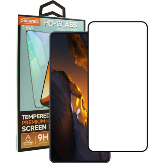 Tempered Glass Xiaomi Poco X8 Pro T-Max Premium Full Glue Αντιχαρακτικό Γυαλί Προστασίας Οθόνης - Black (5206015086564)