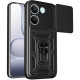 Θήκη Xiaomi Poco X8 Pro Bodycell Armor Slide Ανθεκτική με Κάλυμμα για την Κάμερα & Μεταλλικό Ring Holder - Black (5206015086687)