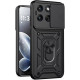 Θήκη Motorola Edge 70 Fusion Bodycell Armor Slide Ανθεκτική με Κάλυμμα για την Κάμερα & Μεταλλικό Ring Holder - Black (5206015086625)