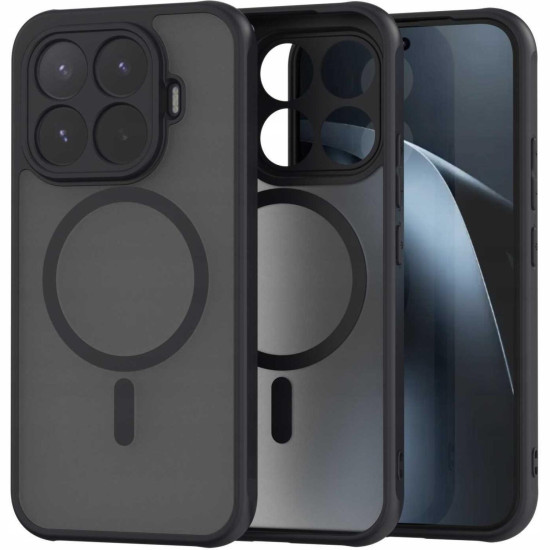 Θήκη Xiaomi 17T Spacecase Hybrid MagSafe Σκληρή Ημιδιάφανη με MagSafe - Black (5905719141592)