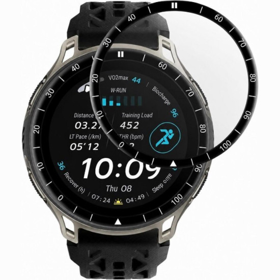 Hybrid Glass Amazfit Cheetah 2 Pro Spacecase Smartwatch Αντιχαρακτικό Προστατευτικό Υβριδικό Οθόνης - Black (5905719141615)