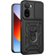 Θήκη Xiaomi Poco C81 / Poco C81 Pro Bodycell Armor Slide Ανθεκτική με Κάλυμμα για την Κάμερα & Μεταλλικό Ring Holder - Black (5206015086656)