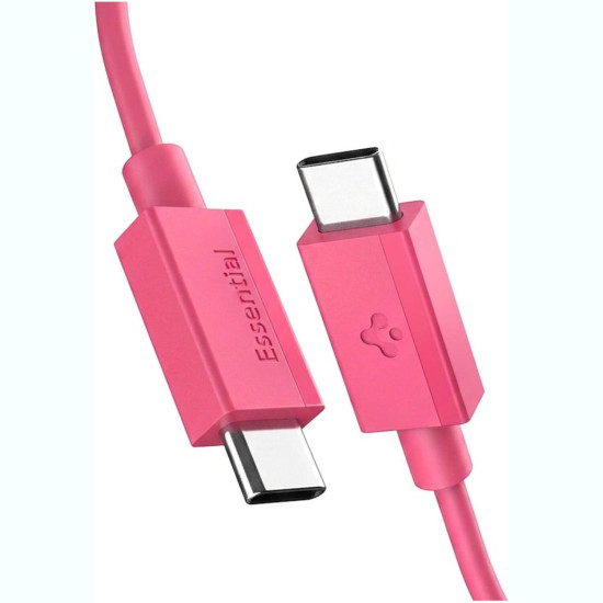 Καλώδιο Type-C Spigen Essential EB6010CC Φόρτισης & Μεταφοράς Δεδομένων σε Type-C 100cm 60W - Pink (ACA10414)