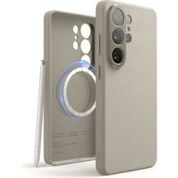 Θήκη Samsung Galaxy S26 Ultra Elago Magnetic Leather από Vegan Δέρμα με MagSafe - Light Grey (EGS26MSLE69-LGY)