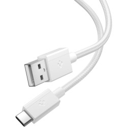 Καλώδιο USB-A Spigen Essential EB6015AC Φόρτισης & Μεταφοράς Δεδομένων σε Type-C 150cm 60W - White (ACA10413)