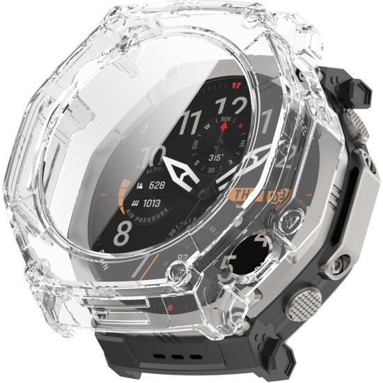 Θήκη Amazfit T-Rex Ultra 2 51mm Techsuit Defense360 Pro με Tempered Glass - Clear (5949419364899)