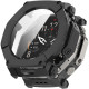 Θήκη Amazfit T-Rex Ultra 2 51mm Techsuit Defense360 Pro με Tempered Glass - Black (5949419364905)