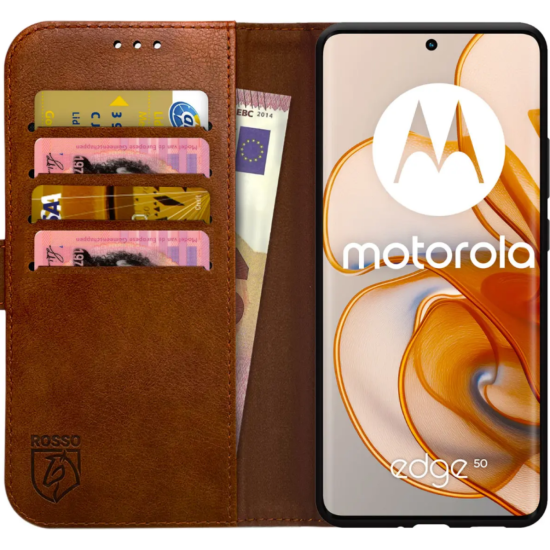 Θήκη Motorola Edge 50 Rosso Element PU Πορτοφόλι - Brown (8719246472282)