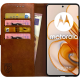 Θήκη Motorola Edge 50 Rosso Element PU Πορτοφόλι - Brown (8719246472282)