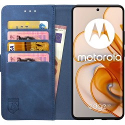 Θήκη Motorola Edge 50 Rosso Element PU Πορτοφόλι - Blue (8719246472299)