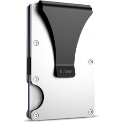 Αντικλεπτική Θήκη / Πορτοφόλι Καρτών Tech-Protect Thorn Card Wallet Σκληρή με RFID & Μεταλλικό Κλιπ - Steel Silver (5906302323821)