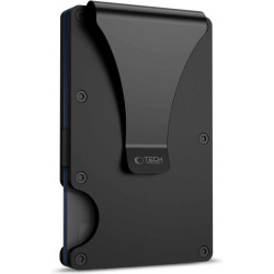 Αντικλεπτική Θήκη / Πορτοφόλι Καρτών Tech-Protect Thorn Card Wallet Σκληρή με RFID & Μεταλλικό Κλιπ - Black (5906302323838)