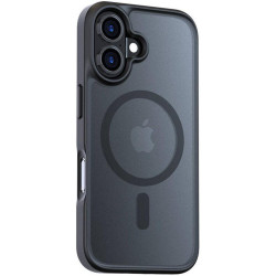 Θήκη iPhone 16 Torras Guardian Mag Ημιδιάφανη Ανθεκτική με MagSafe - Black (6970592332312)