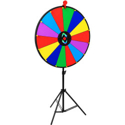 Τροχός Κλήρωσης Relaxdays 60 cm Prize Wheel με Βάση για Διαγωνισμούς & Giveaways 180 x 60 x 60 cm - Multicoloured (10053604)