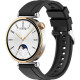 Λουράκι Smartwatch 18mm / Huawei Watch GT 4 41mm / W1 / Honor Watch S1 / Garmin Venu 2S / Vivoactive 4S Techsuit Watchband W075 Σιλικόνης - Black (5949419283794)